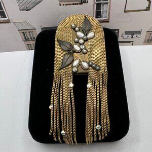 Marena Handarbeit Art Deco Fringed Brooch